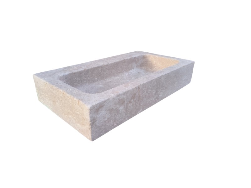 Vasque à poser massive en pierre d'Ampilly Tigrée près de Vence dans les Alpes Maritimes